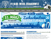 Tablet Screenshot of blau-weiss-zschachwitz.de